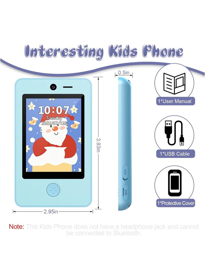 AROAQ Kids Smartphone with Music Game 3.8 Inch Large Touchscreen Mini Pad Toy with MP3 Dual Cameras 16 Game Calculator Pedometer Flashlight Small Phone Present for 4-12 Girls Boys Gifts - Image 2