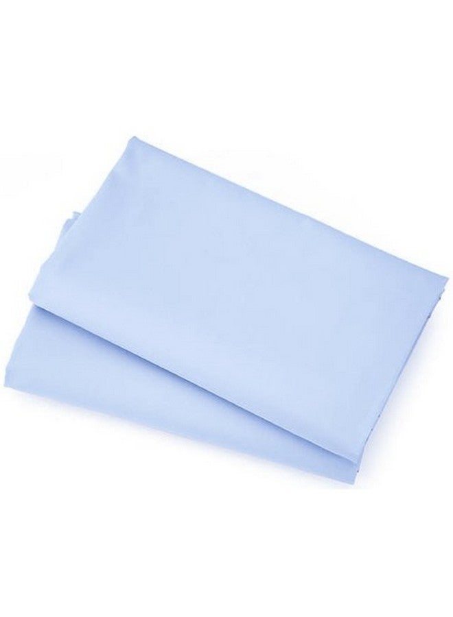 Bacati Solid Blue/Chocolate Toddler Sheet Set - Image 2