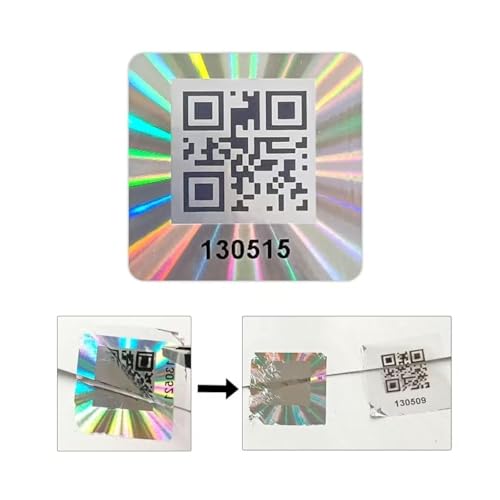 ILMBVM 500pcs QR Code Hologram Warranty Void Sticker，Tamper Proof Security Seal Labels with Serial Number,Tamper evident Sticker(1x1 inch)… - Image 1