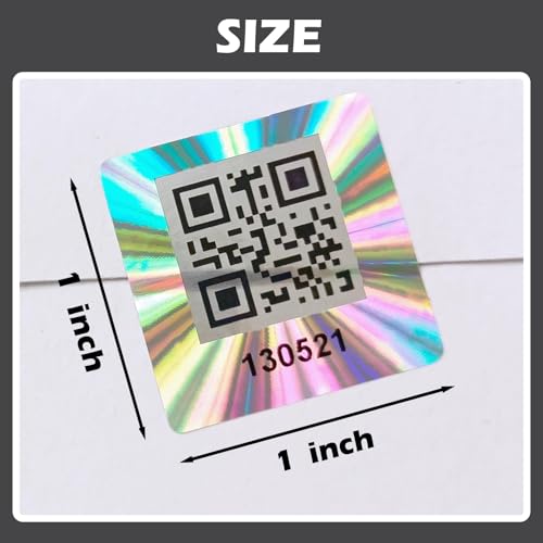 ILMBVM 500pcs QR Code Hologram Warranty Void Sticker，Tamper Proof Security Seal Labels with Serial Number,Tamper evident Sticker(1x1 inch)… - Image 5