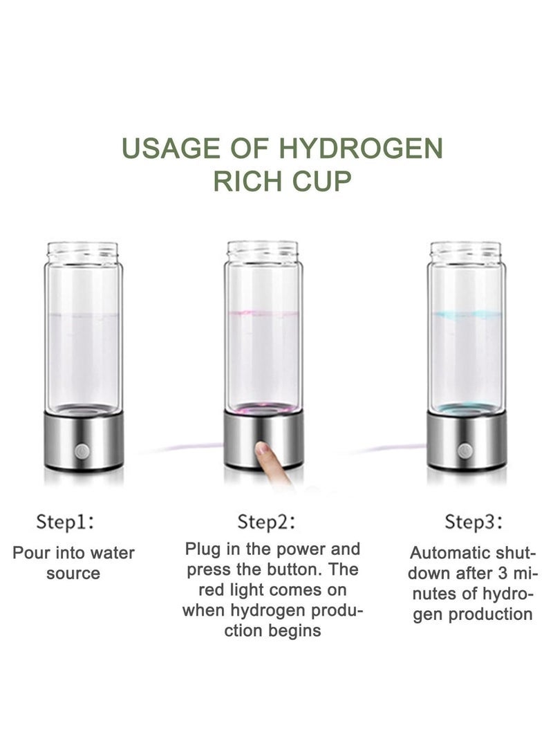 general Hydrogen Water Bottle with PEM SPE Technology - Rechargeable Hydrogen Water Generator, Portable Hydrogen Water Ionizer Machine for Home/Office/Travel (Black) - Image 3