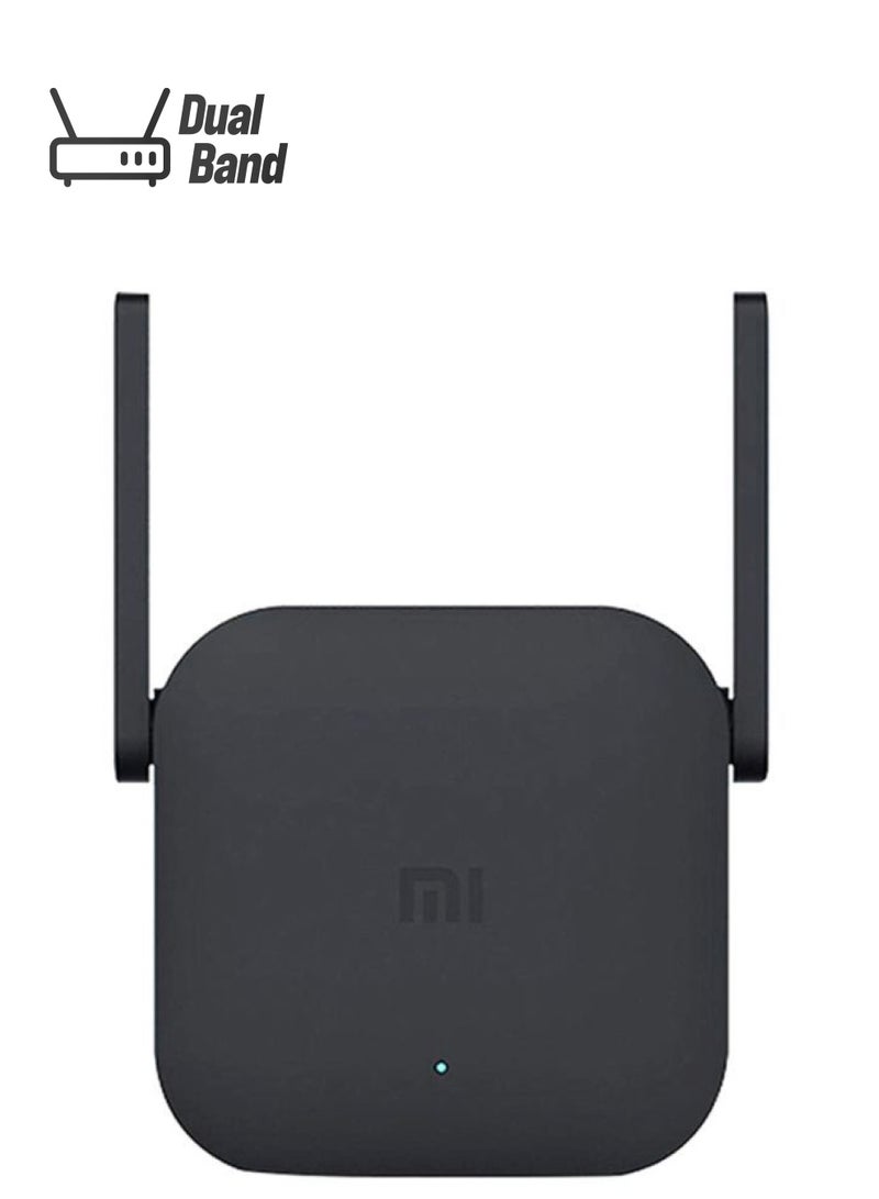 Xiaomi Mi Wi-Fi Range Extender Pro Wifi Repeater, Network Expander/ 2 External Antenna/ Up to 300Mbps / Up to 16 devices Connectivity / Plug & Play Black - Image 1