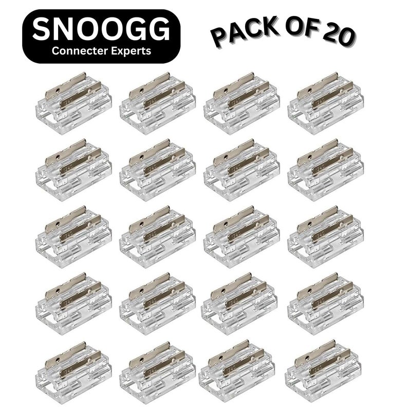 Snoogg 8-in-1 LED Strip Connector, easy installation 2Pin SMD COB extension connectors IP20 Mono, Solderless Quick Connect, Beetle Clip X,DIY Lighting Projects (20) - Image 2