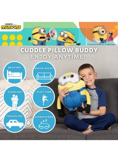 Franco Franco Minions: The Rise of Gru, Bedding Super Soft Plush Bob Cuddle Pillow Buddy, (Official Minions Product)  - Image 2