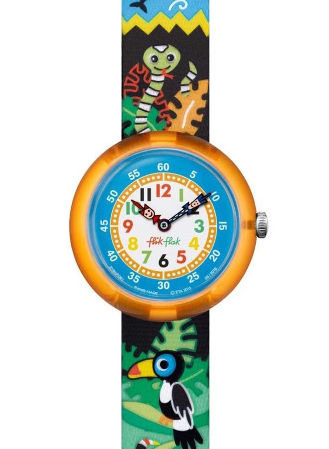 Swatch ساعة يد مقاومة للماء بحركة كوارتز من Destino Rio للأولاد - 32 مم - Image 1