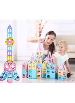 DreambuilderToy 108 Piece Magnetic Tilesmagnet Building Blocksstem Building Logs For Girls And Boys Birthday Gift (108 Pieces)  - Image 2