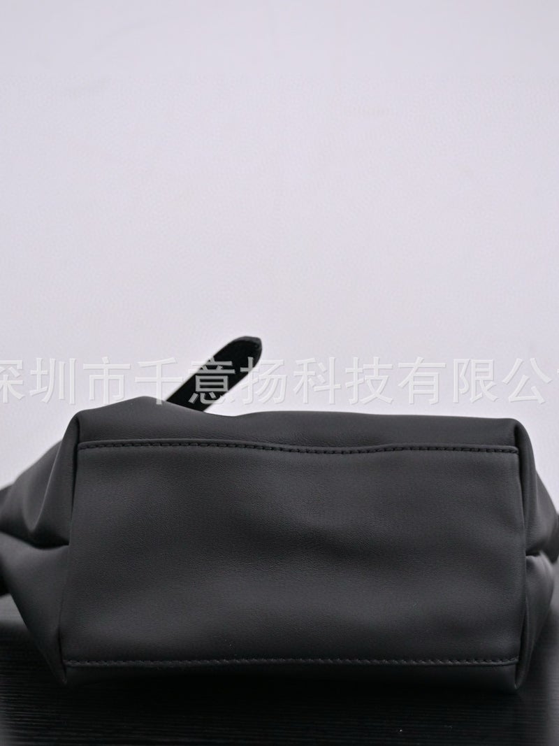 High Quality Dragon Bag Mini Cattle Skin Dumpling Bag Commuter All-Match Portable Shoulder Bag Adjustable Shoulder Strap Crossbody Bag For Women - Image 4
