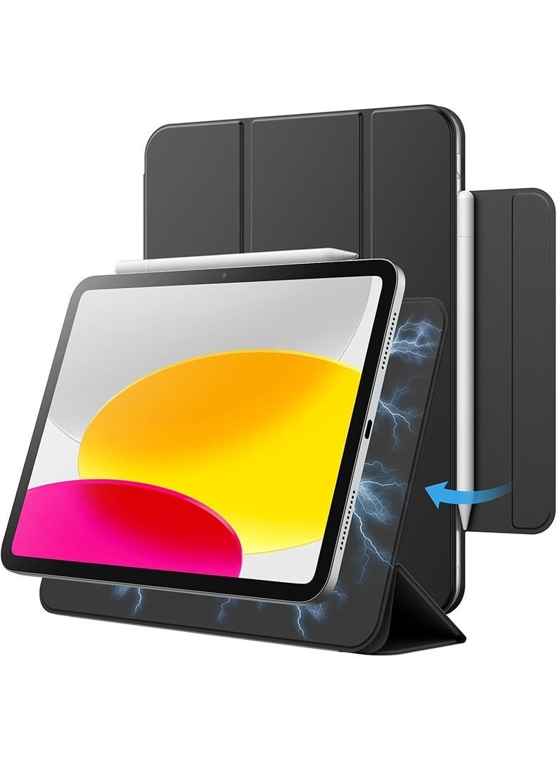 ELTRAZONE Slim Magnetic Case For iPad Air 11 Inch (M4 2026/ M3 2025/ M2 2024) Slim Stand Convenient and Strong Magnetic Attachment Auto Sleep/Wake - Black - Image 1