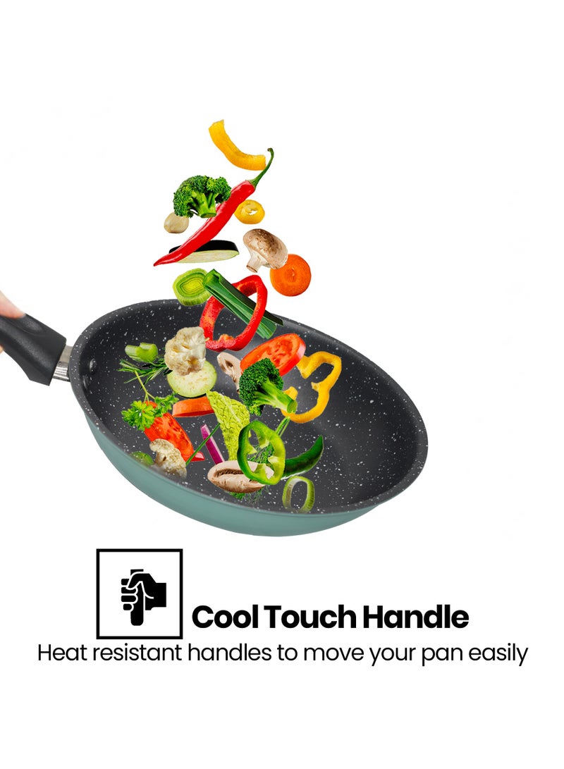 MORAL Non Stick Cooking Frying Pan (26 cm) With High-Performance, Ergonomic Frying Pan, Aluminum Frying Pan PFOA Free Nonstick Coating Cooking Pan - Image 3