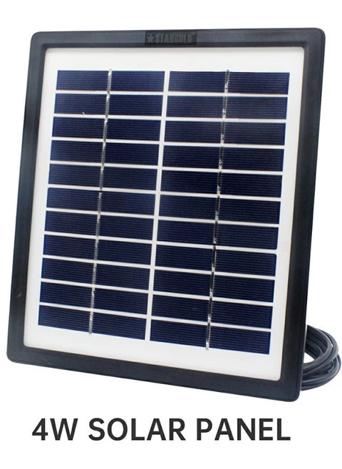Solar Lighting System 4W Solar Panel With 10 In 1 Charging Cable Control Box With Built In Battery
