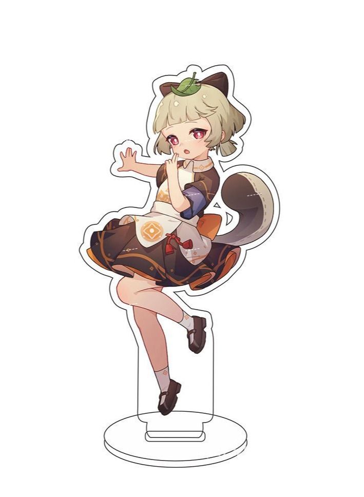 Genshin Impact Stand Figure Acrylic Ornaments Stand Model Collections Peripheral Statue Card Character Proof Series Transparent Figure Model Fans Decoration Collection Desk Decor Toys Cute(6pcs)  - Image 3