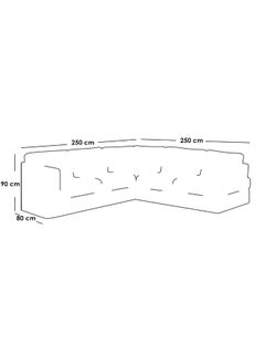 Al Home 5 Seater L-shape Sofa Linen 250×250×80×90 cm - Grey  - Image 2