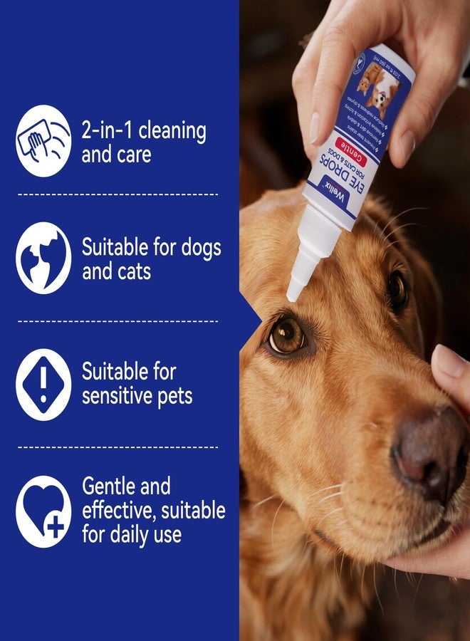 Wellix PET Dog Eye Drops, Eye Drops for Dogs&Cats, Dog Eye Infection Treatment to Soothe Eye Allergy, Soothe Dry Eyes Pink Eyes, Dog Tear Stain Cleaner-60ml - Image 4