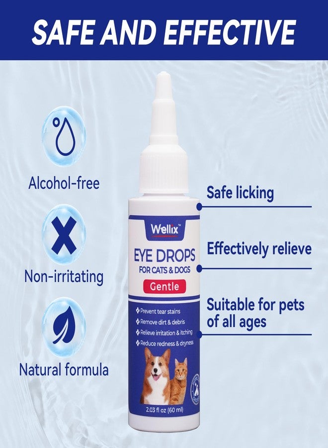 Wellix PET Dog Eye Drops, Eye Drops for Dogs&Cats, Dog Eye Infection Treatment to Soothe Eye Allergy, Soothe Dry Eyes Pink Eyes, Dog Tear Stain Cleaner-60ml - Image 2