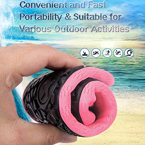 YALOX Water Shoes Women's Men's Outdoor Beach Swimming Aqua Socks Quick-Dry Barefoot Shoes Surfing Yoga Pool Exercise(LXY-Pink,40/41EU), 9-10 Women/7.5-8.5 Men - Image 5
