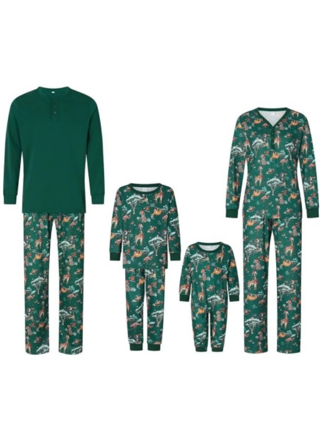 GGEROU - Family Pajamas Matching Sets Family Pjs Matching Sets for Adults Kids Couples and Babys Holiday Festival Long Sleeve Sleepwear Holiday Lounge Sets - Image 1