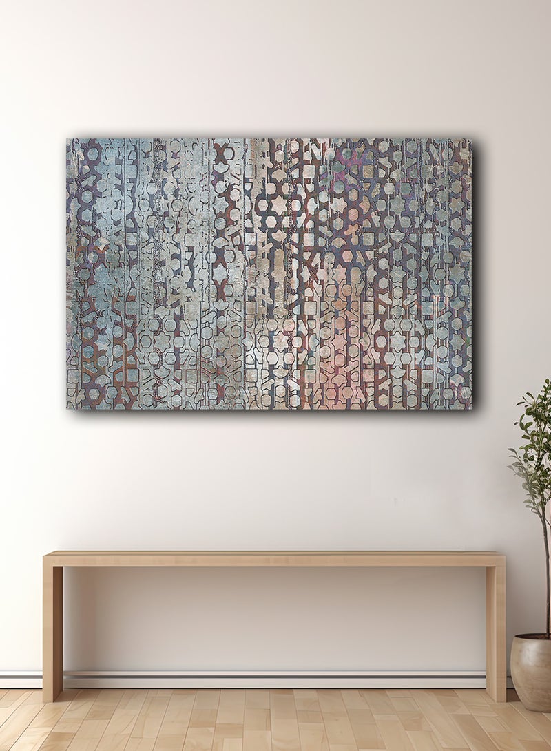 لوحة كانفاس على إطار خشبي بتصميم نمط فني مميز - Image 2