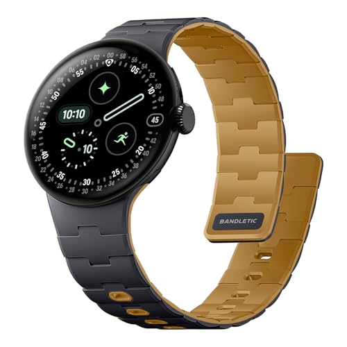 Bandletic Magnetic Silicone Bands Compatible with Google Pixel Watch 4321 41mm for Women and Men Rugged Soft Sport Strap Replacement Wristband - Image 1