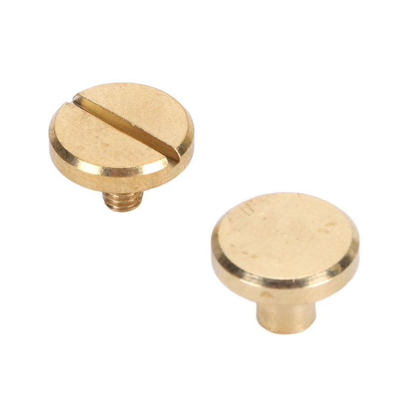 Brass Binding Rivets 50 Pieces Round Flat Head Slot Screw 10x4mm For Leather Bookbinding DIY Crafts - Image 2
