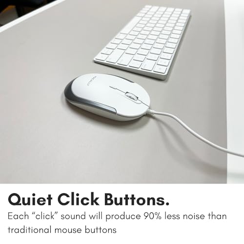 Macally Wired USB C Mouse for Mac & Windows - 3 Button & Scroll Wheel USB Type C Mouse - Comfortable Ambidextrous Design - Compact Wired Mouse with Optical Sensor & DPI Switch 800/1200/1600/2400 - Image 5