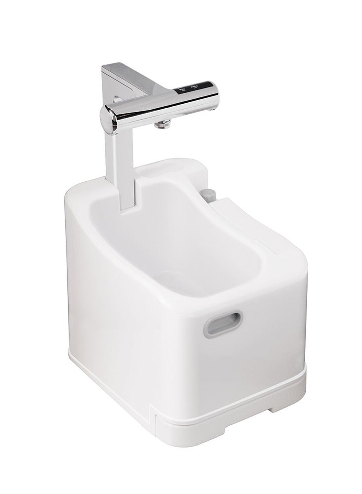 Innovia غسالة كهربائية للوضوء لليدين والقدمين، حوض استحمام محمول يعمل بالدواسة مع توفير المياه، - Image 1