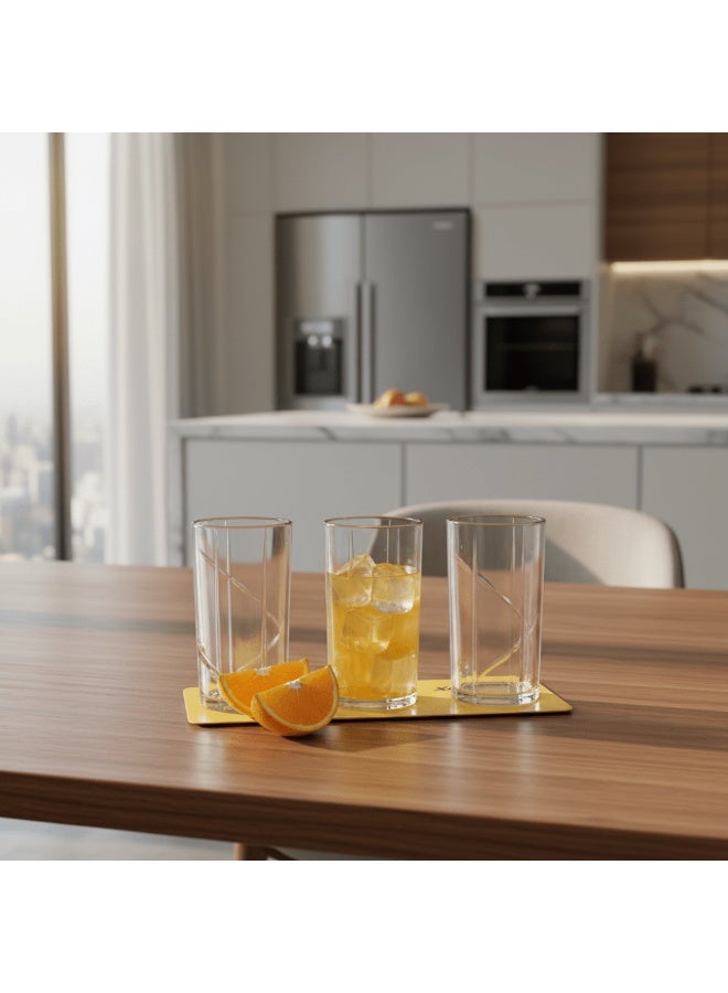 Germax Classic Clear Glass Tumbler Set – Durable Everyday Drinking Glasses, 3 Pieces, 250 ml - Image 2