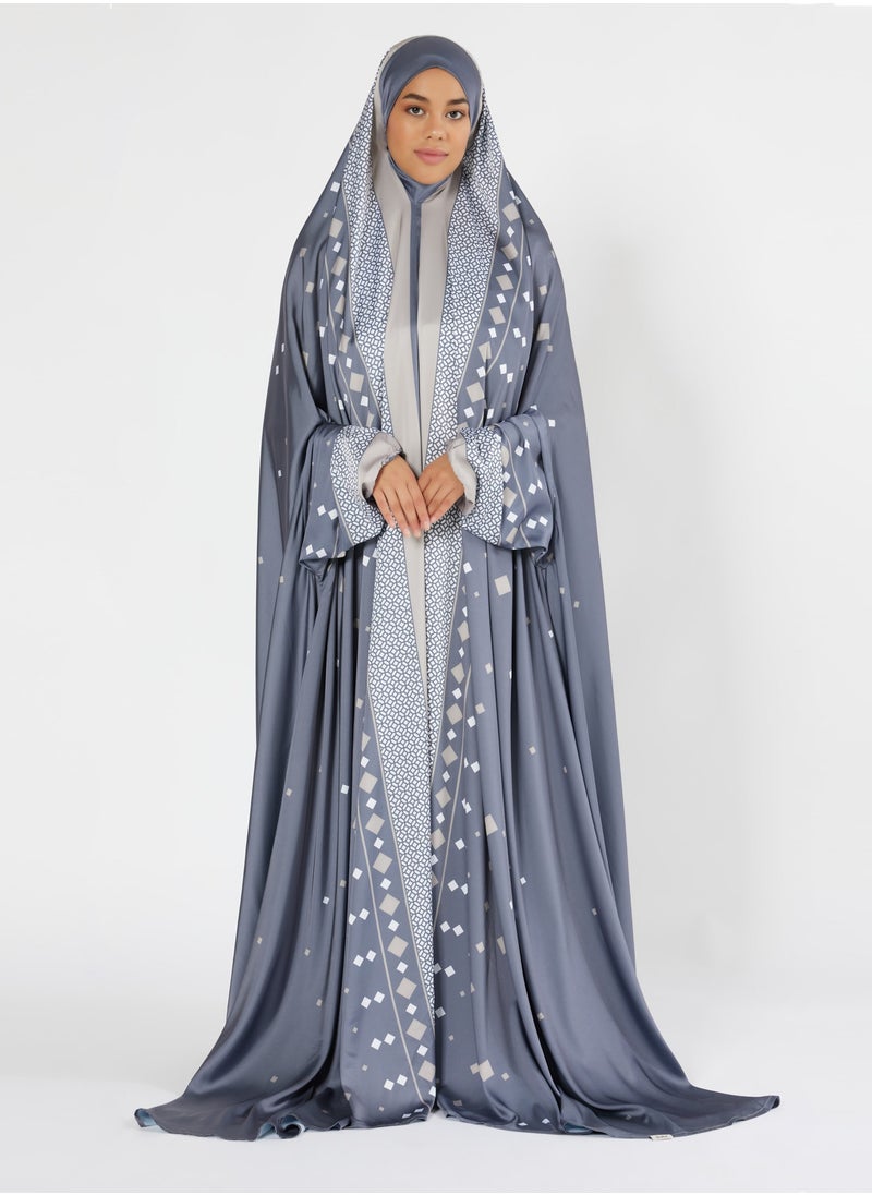 صبر ثوب صلاة 'أبو ظبي'، رمادي، 170 سم، S-M  - Image 1
