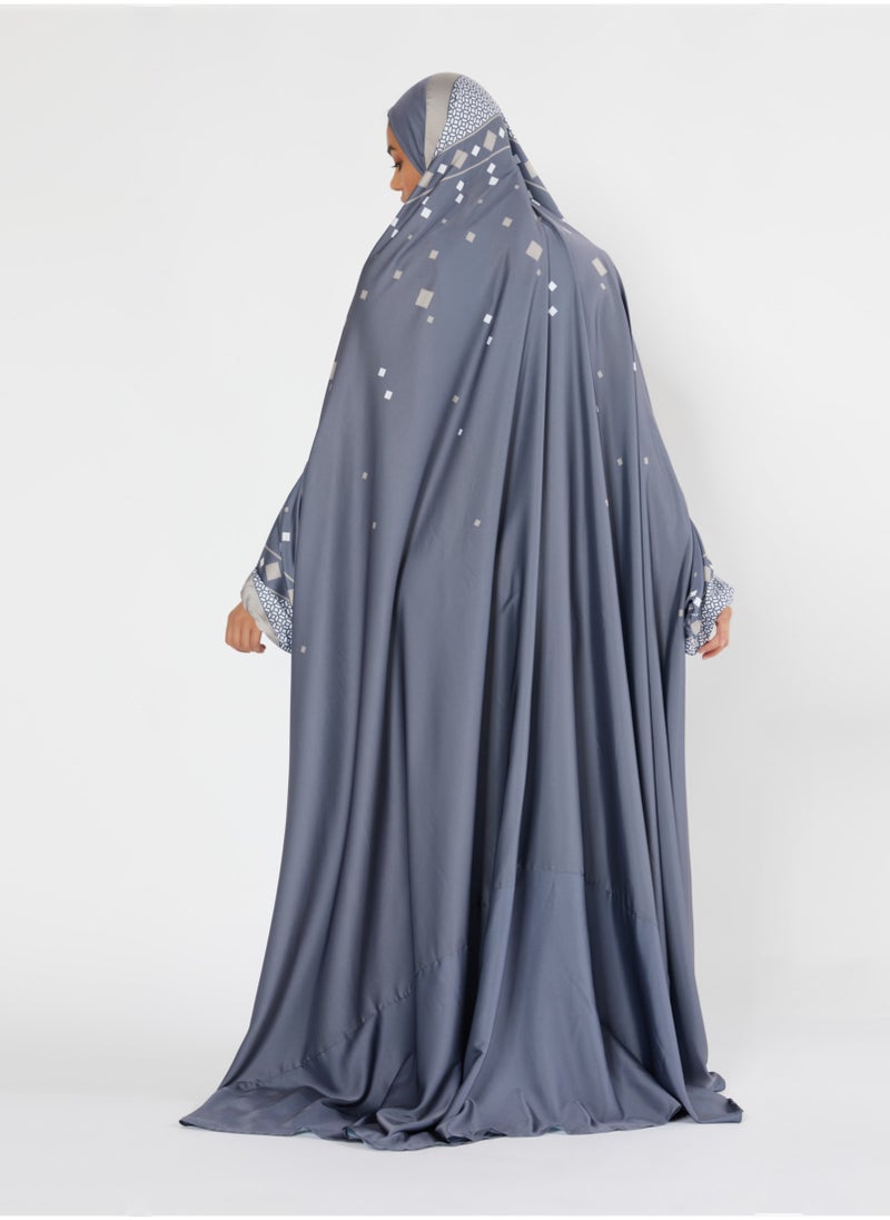 صبر ثوب صلاة 'أبو ظبي'، رمادي، 170 سم، S-M  - Image 5