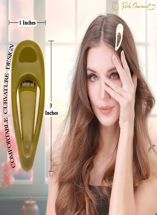 RC ROCHE ORNAMENT 6 Pcs Womens Classic Side Slide Jaw Flat No Slip Opening Eyelet Inner Teeth Alligator Hair Clip Barrette Beauty Accessory Premium Plastic Clamp Clips, Small Classic Multicolor - Image 3