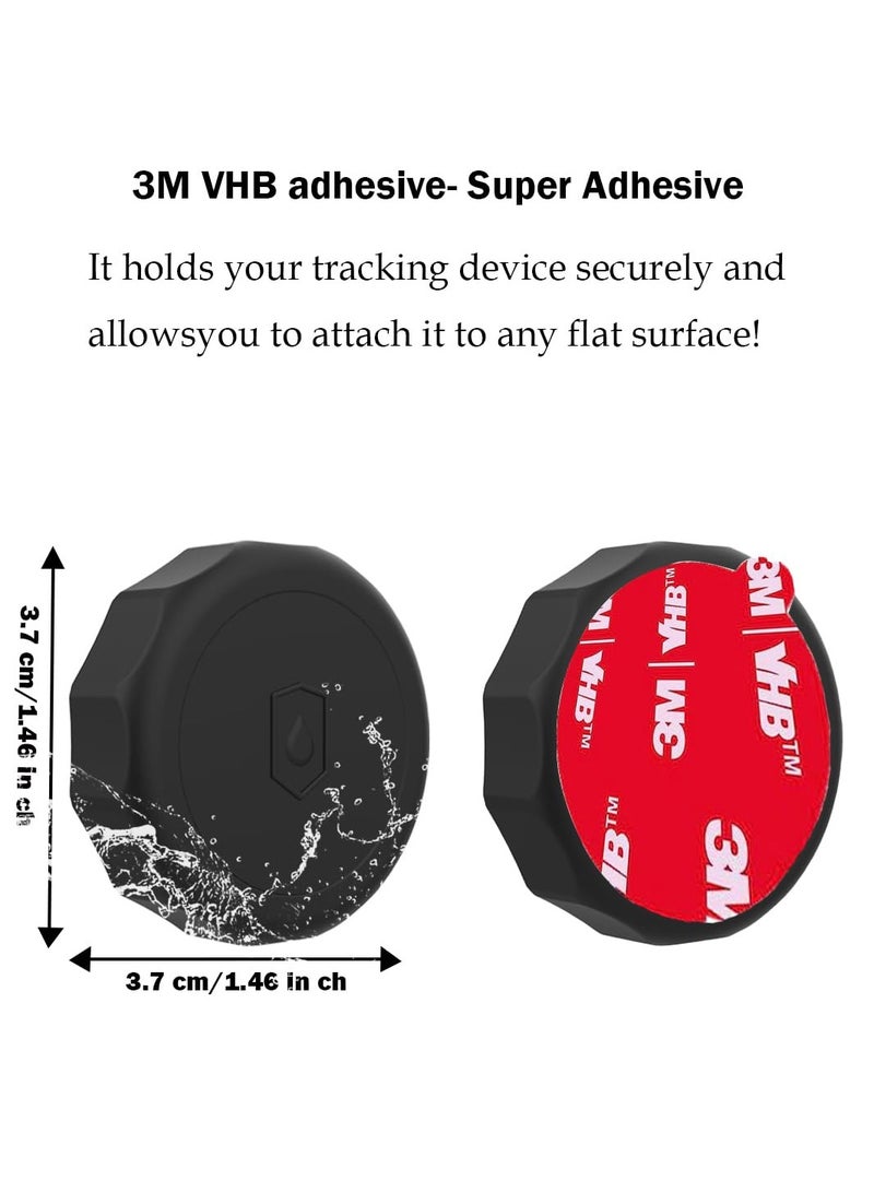 KASTWAVE 2 Pack IPX8 Waterproof Airtag Holder,Airtag Case with 3M Adhesive Sticker,Apple Airtag Tracker Hidden Shockproof Protective Case for Luggage,Cars,Bike Accessories,Drones,Notebook Computers,Skis - Image 2