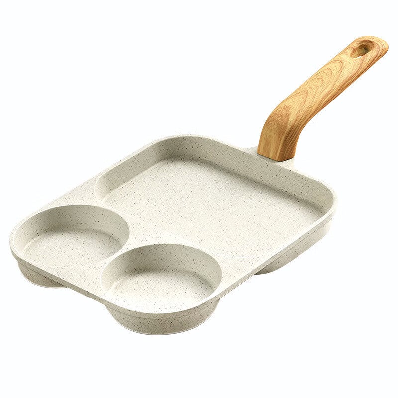 general totk Maifan Stone Egg Frying Pan Non-Stick Breakfast Skillet with Wood Handle - Image 5