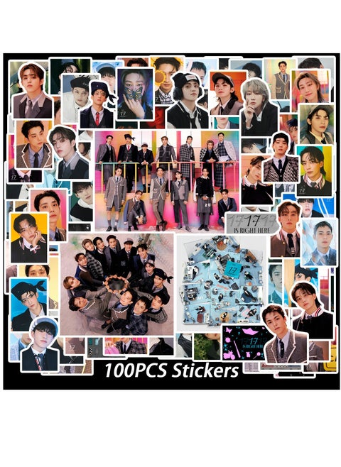 100Pcs SEVENTEEN 2024 New Album 17 IS RIGHT HERE Sticker Pack