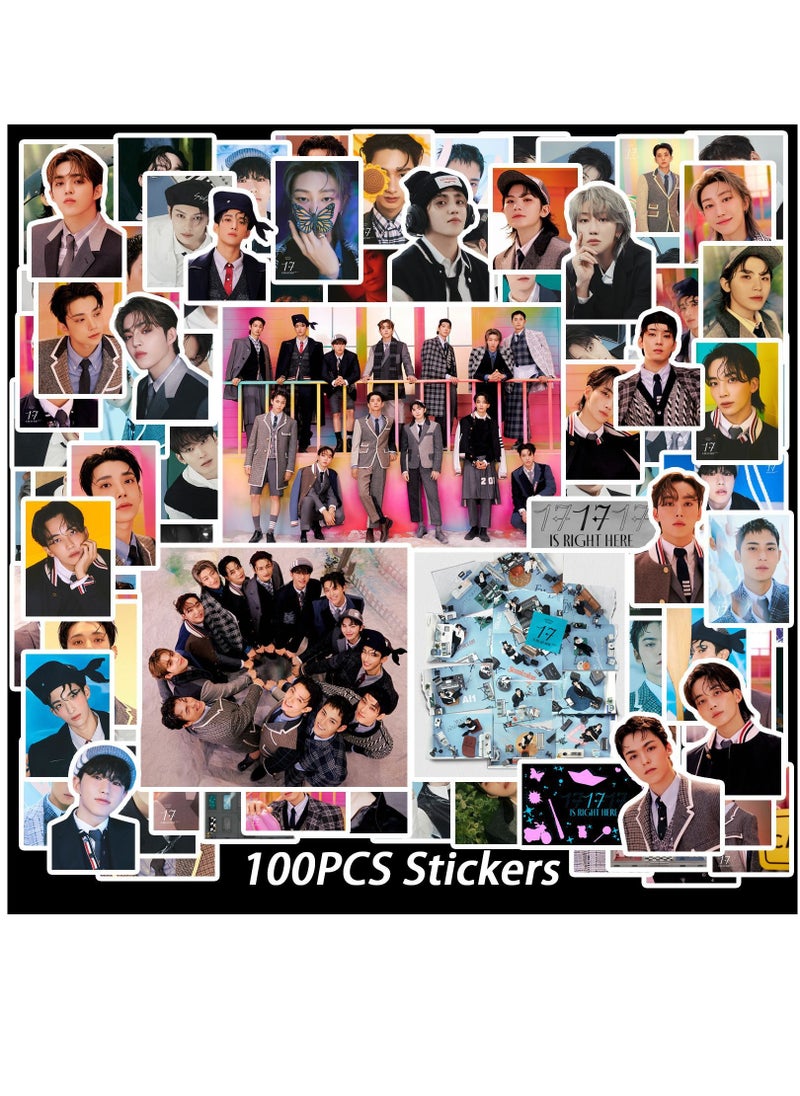 EHOME - 100Pcs SEVENTEEN 2024 New Album 17 IS RIGHT HERE Sticker Pack - Image 1