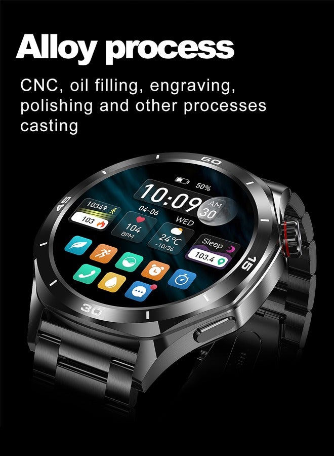 RollsTimi  Men's Bluetooth Smartwatch, 1.52-Inch Full-Screen Touch, IP67 Waterproof, Answer/Make Phone Function, Exercise And Sleep Monitoring, Universal For Android And IOS Systems,Smart Watch RT i129 - Image 3