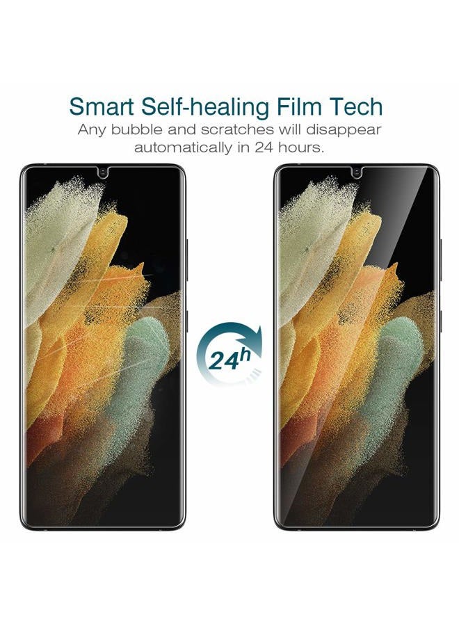 LK 3 Pack Screen Protector Compatible for Samsung Galaxy S21 Ultra, In-Display Fingerprint Support, HD Clear Flexible TPU Film with Positioning Tool, Case Friendly, Bubble Free - Image 3