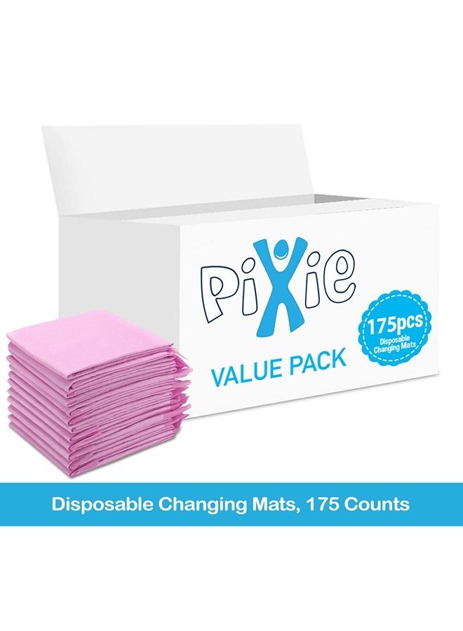Pixie Disposable Changing Mats, 175 Counts, Soft Waterproof Mat, Portable Leak Proof Changing Mat, New Mom Leak-Proof Under pad, Mattress Table Protector Pad - Image 2