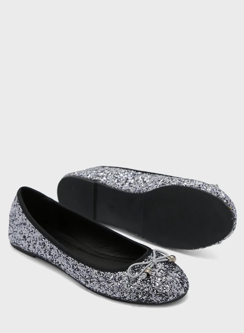 Ginger Glitter Ballerina Flat Shoe