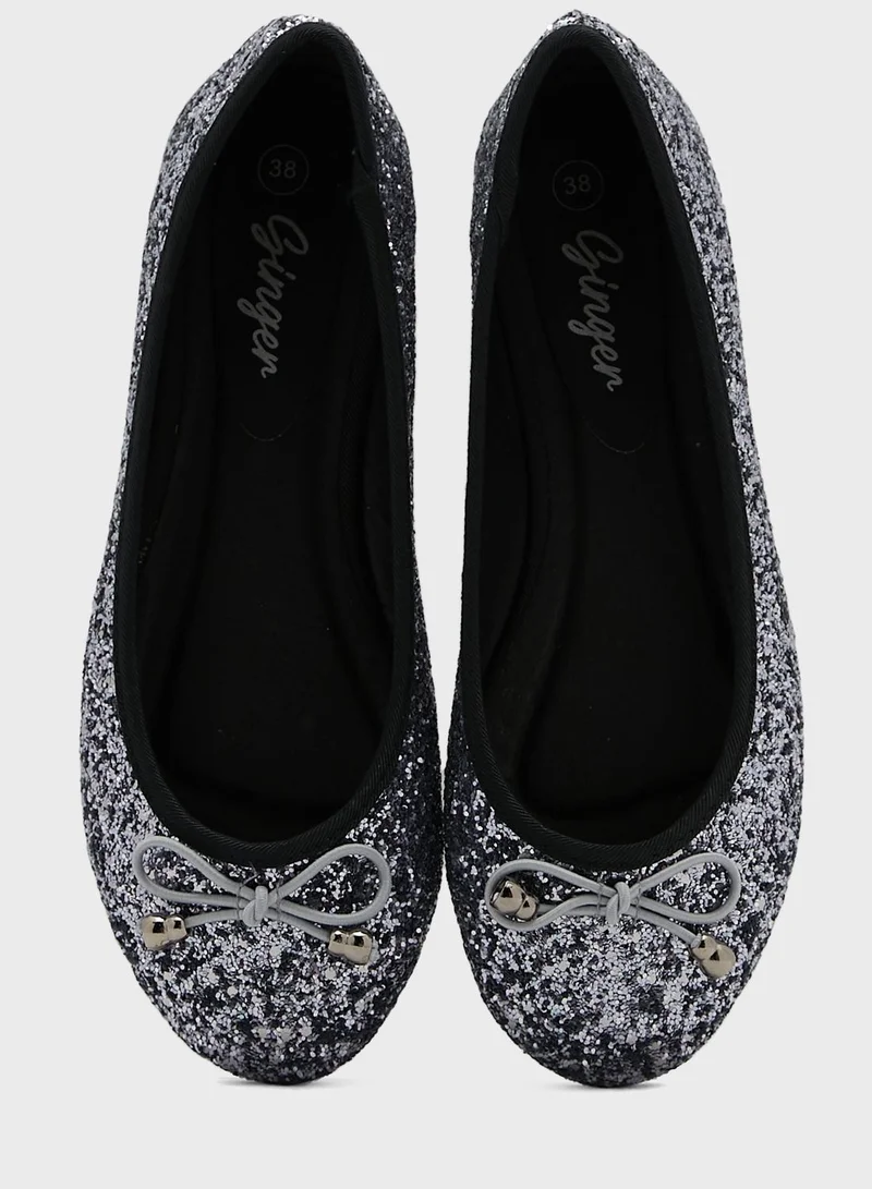 Ginger Glitter Ballerina Flat Shoe