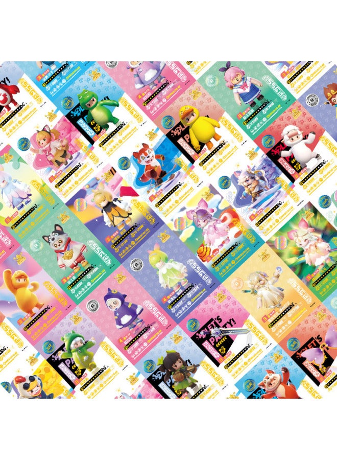Yuan Meng Star Egg Doll Square Card Holder Game Collection Card Peripheral Cartoon Card Flash Card Primary School Student Toy Wholesale-Color:T091-chainsaw Person 1 Yuan 32 Yuan Into The Whole Box  - Image 4