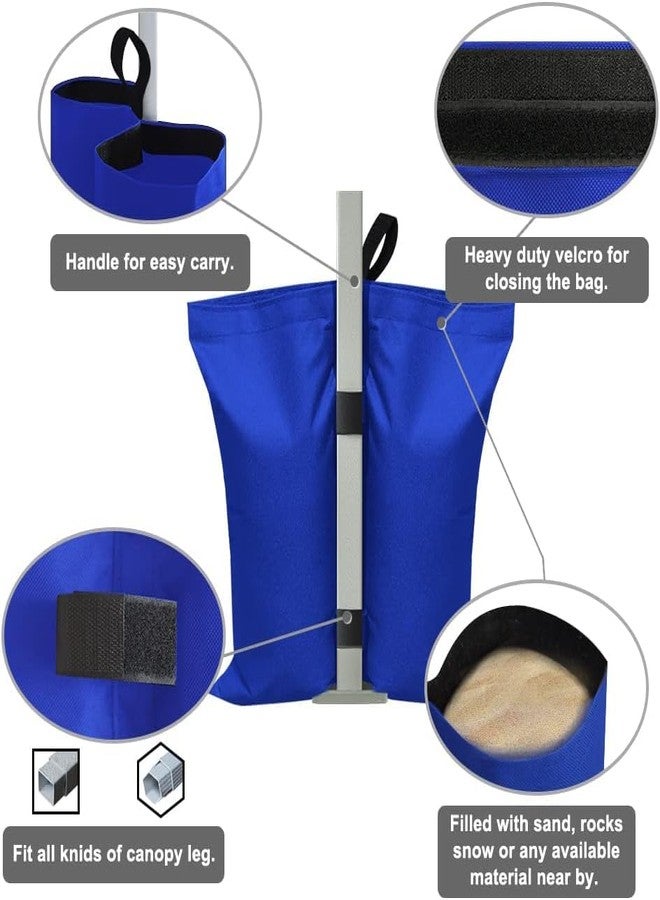 Eurmax USA Canopy Weight Bags Equipment Bags for Pop up Canopy Tent, Sand Bags for Instant Outdoor Sun Shelter Canopy Legs,Sandbag Without Sand,Set of 4(Blue) - Image 2