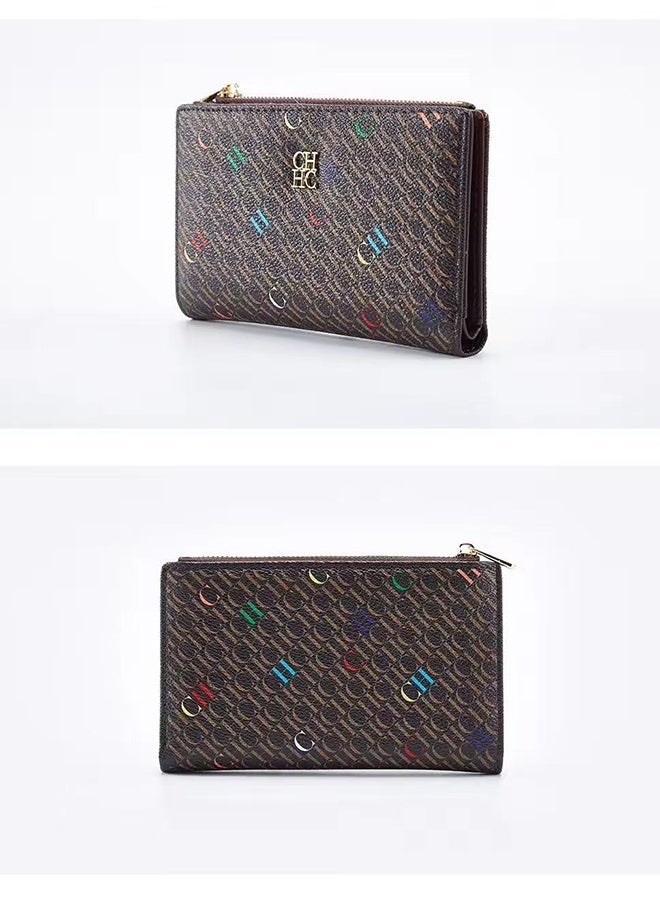 CH CH CHCH Compact Fashion Money Clip Multiple Women's Wallet Multi Color Elegant Simple Color Convenient Packaging Box Box Women's Card - Image 2