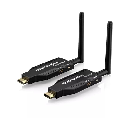 MICROWARE 50M Wireless HDMI Transmitter and Receiver 5.8G Audio Video Transmitter and Receiver for Camera PS4 to TV Projector, Plug Play 5.8G - Image 1