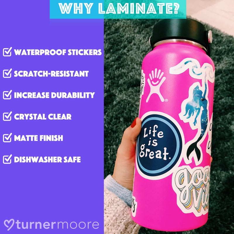 Turner Moore Edition Matte Clear Sticker Laminate Roll - Self-Adhesive, 12" x 15FT, Waterproof for Cricut & Stencils - Image 2