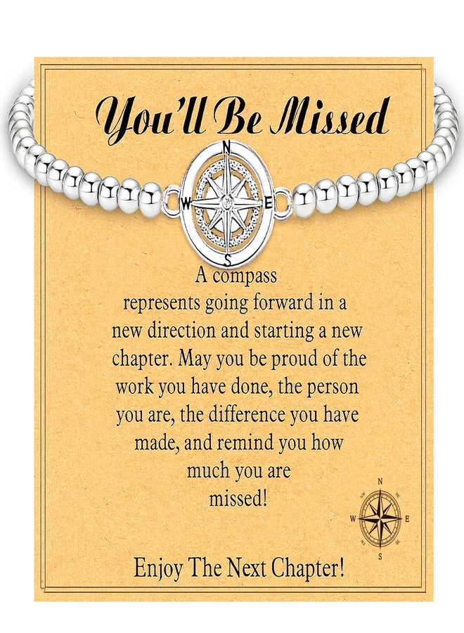 هدايا تقاعد للنساء 2025، سوار البوصلة الذي سنفتقده، هدايا وداع لزميلات العمل، هدية مغادرة زميلة العمل، هدية وداع لزميلة العمل، صديقة، مديرة، معلمة، موظفة - Image 1