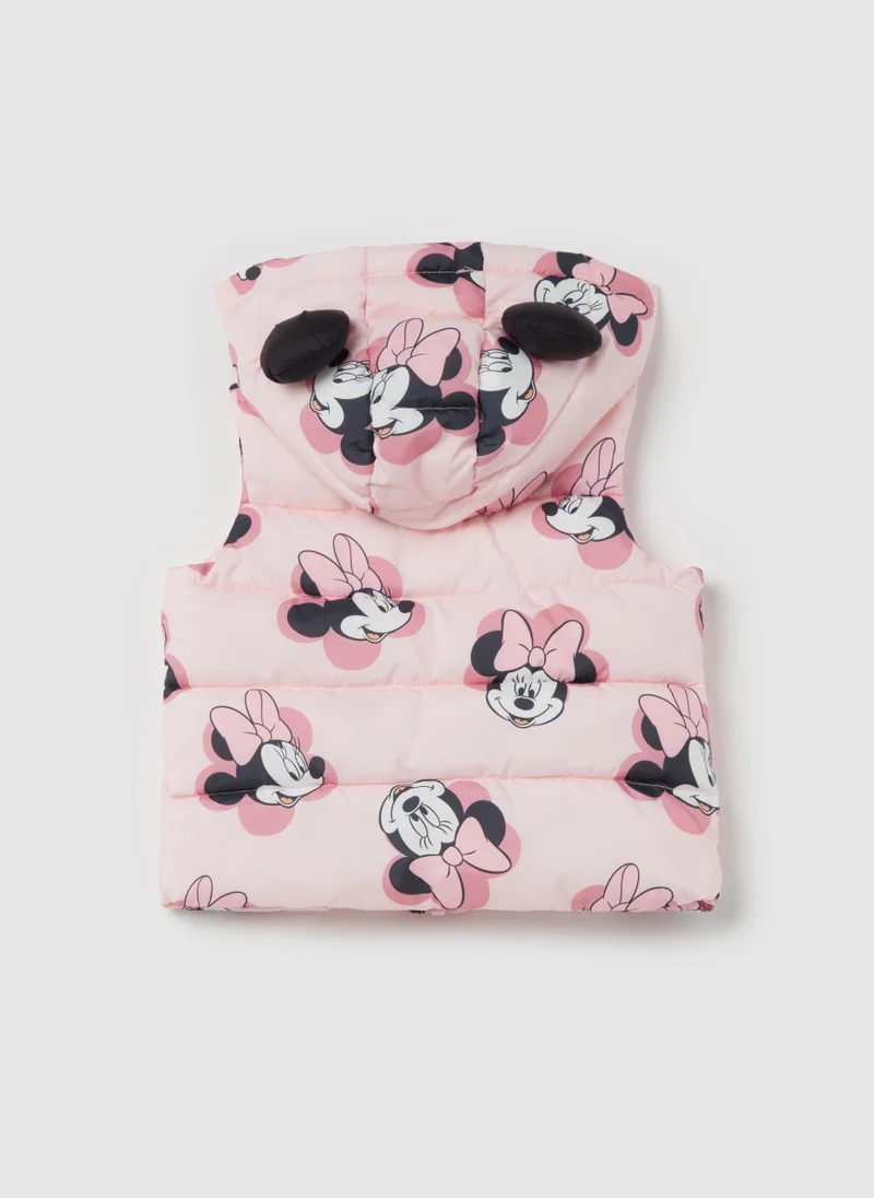 او في اس Quilted gilet with Minnie Mouse print