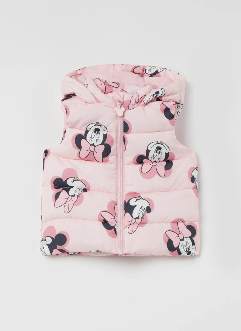 او في اس Quilted gilet with Minnie Mouse print