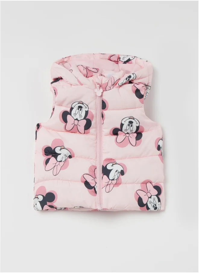 او في اس Quilted gilet with Minnie Mouse print