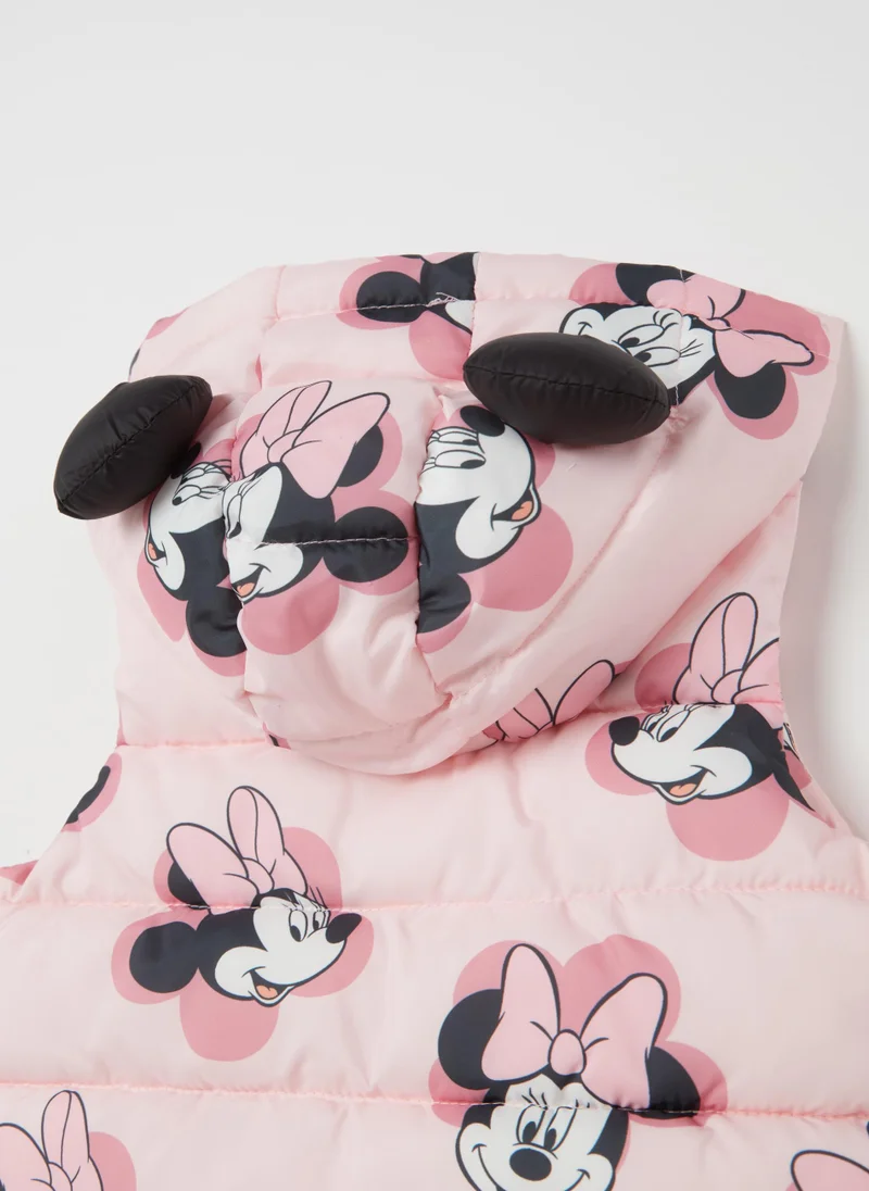 Ovs Quilted gilet with Minnie Mouse print