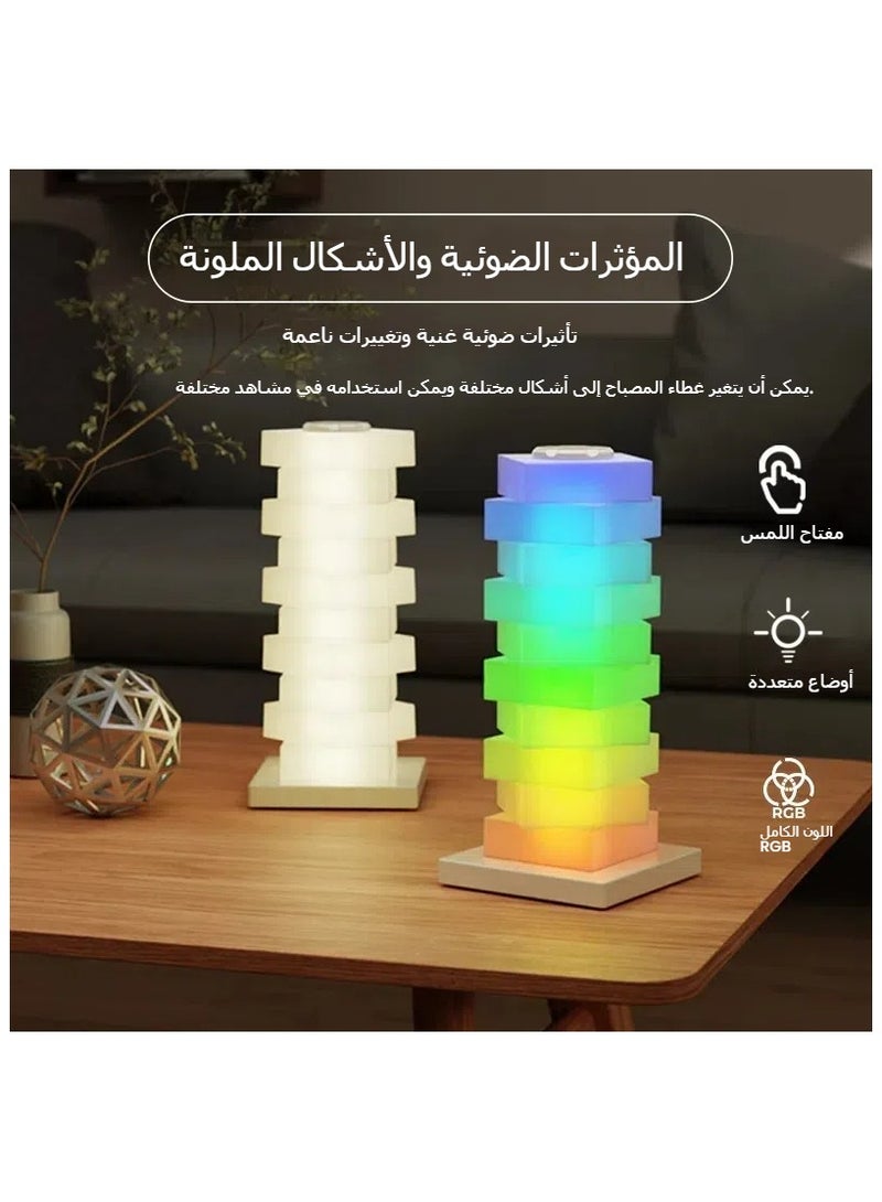 general Colorful DIY Assembly Atmosphere Night Light 15W Wireless Charging Detachable Table Lamp Bedside Lamp Desktop Ornaments - Image 3
