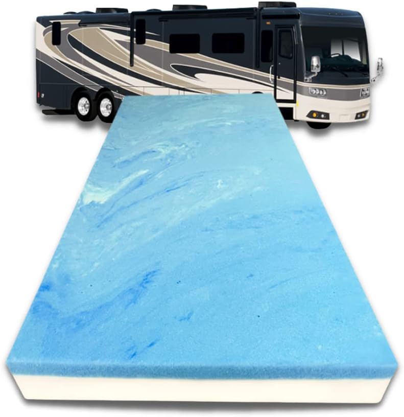 FoamRush 7-Inch Bunk Cooling Gel Memory Foam RV Mattress - Image 1